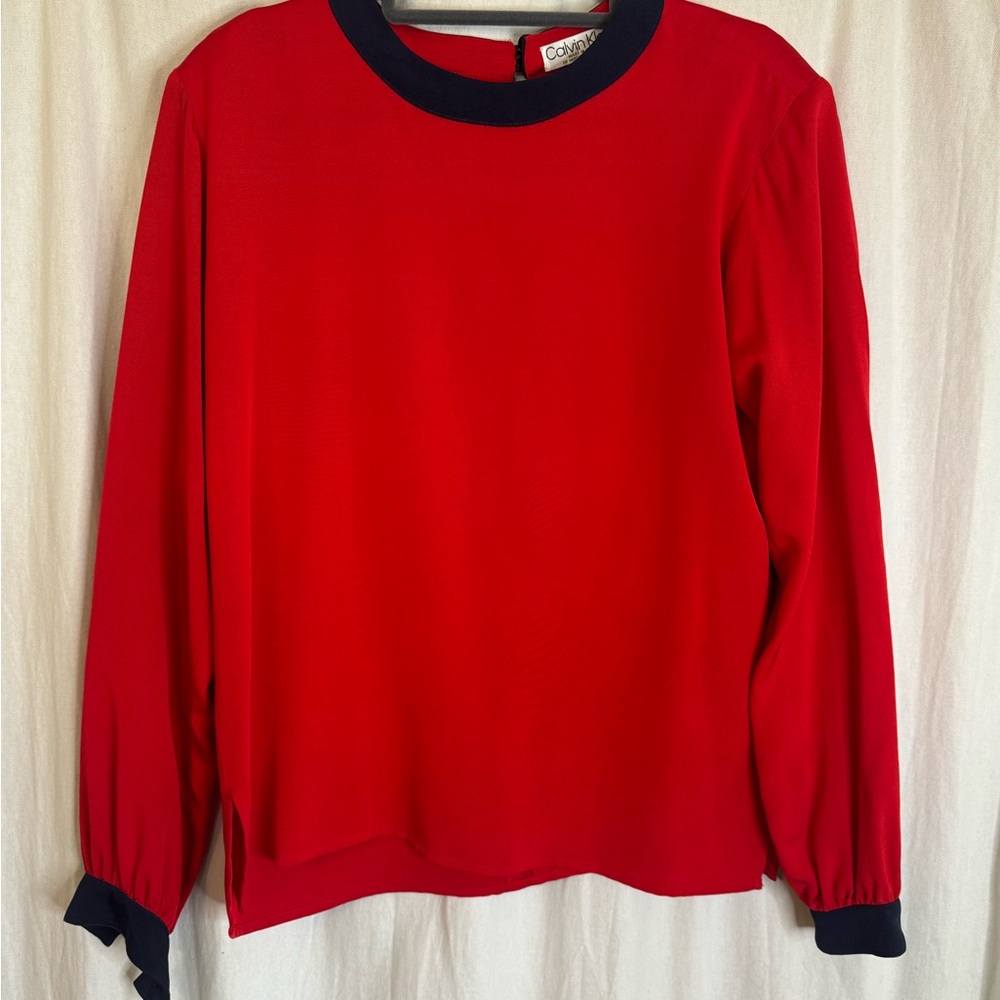Vintage Calvin Klein Red Women's Top